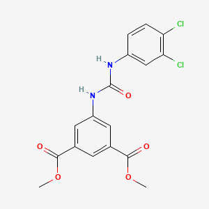 molecular formula C17H14Cl2N2O5 B3555868 DIMETHYL 5-{[(3,4-DICHLOROANILINO)CARBONYL]AMINO}ISOPHTHALATE 