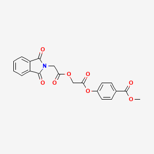 molecular formula C20H15NO8 B3556136 METHYL 4-[(2-{[2-(1,3-DIOXO-2,3-DIHYDRO-1H-ISOINDOL-2-YL)ACETYL]OXY}ACETYL)OXY]BENZOATE 