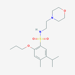 5-isopropyl-4-methyl-N-[2-(4-morpholinyl)ethyl]-2-propoxybenzenesulfonamide