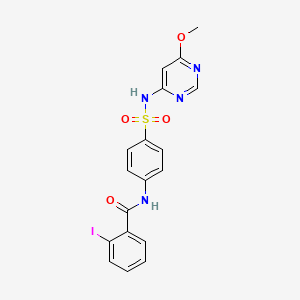 molecular formula C18H15IN4O4S B3556161 2-iodo-N-[4-[(6-methoxypyrimidin-4-yl)sulfamoyl]phenyl]benzamide CAS No. 6138-63-2