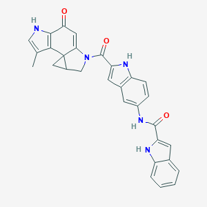 1H-Indole-2-carboxamide, N-(2-((4,5,8,8a-tetrahydro-7-methyl-4-oxocyclopropa(C)pyrrolo(3,2-e)indol-2(1H)-yl)carbonyl)-1H-indol-5-yl)-, (+-)-