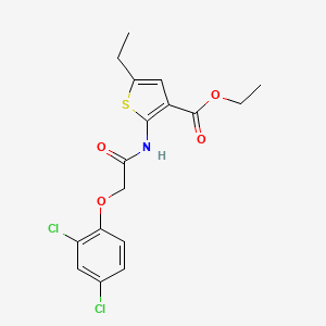 molecular formula C17H17Cl2NO4S B3556250 ethyl 2-[2-(2,4-dichlorophenoxy)acetamido]-5-ethylthiophene-3-carboxylate 