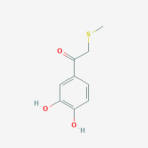 molecular formula C9H10O3S B355639 3',4'-Dihydroxy-2-(methylthio)acetophenone CAS No. 104692-98-0