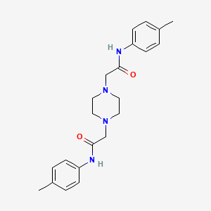 molecular formula C22H28N4O2 B3556569 2-[4-[2-(4-methylanilino)-2-oxoethyl]piperazin-1-yl]-N-(4-methylphenyl)acetamide 