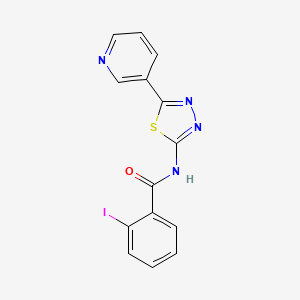 molecular formula C14H9IN4OS B3556716 2-IODO-N-[5-(3-PYRIDYL)-1,3,4-THIADIAZOL-2-YL]BENZAMIDE 