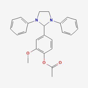 molecular formula C24H24N2O3 B3556725 4-(1,3-Diphenylimidazolidin-2-yl)-2-methoxyphenyl acetate 