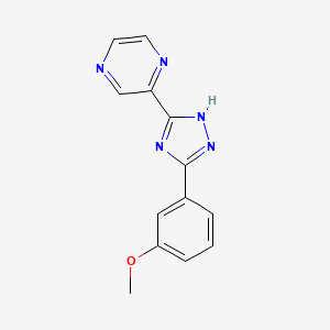 molecular formula C13H11N5O B3556806 Pyrazine, 2-[3-(3-methoxyphenyl)-1H-1,2,4-triazol-5-yl]- CAS No. 159053-07-3