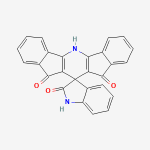 molecular formula C26H14N2O3 B3556846 spiro[1H-indole-3,12'-2-azapentacyclo[11.7.0.03,11.04,9.015,20]icosa-1(13),3(11),4,6,8,15,17,19-octaene]-2,10',14'-trione 