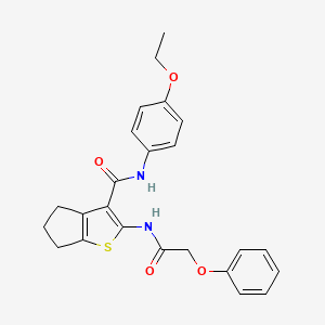 molecular formula C24H24N2O4S B3556926 N-(4-ETHOXYPHENYL)-2-(2-PHENOXYACETAMIDO)-4H,5H,6H-CYCLOPENTA[B]THIOPHENE-3-CARBOXAMIDE 