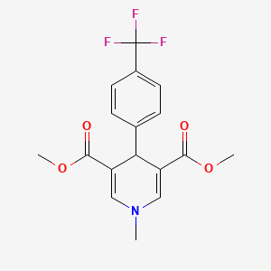 molecular formula C17H16F3NO4 B3556978 Dimethyl 1-methyl-4-[4-(trifluoromethyl)phenyl]-1,4-dihydropyridine-3,5-dicarboxylate 