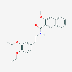 molecular formula C24H27NO4 B3557089 N-[2-(3,4-diethoxyphenyl)ethyl]-3-methoxynaphthalene-2-carboxamide 