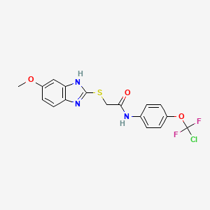 molecular formula C17H14ClF2N3O3S B3557131 N-[4-(CHLORODIFLUOROMETHOXY)PHENYL]-2-[(5-METHOXY-1H-1,3-BENZODIAZOL-2-YL)SULFANYL]ACETAMIDE 