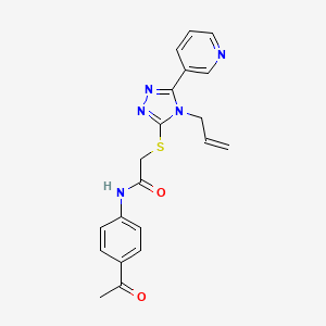 molecular formula C20H19N5O2S B3557164 N-(4-acetylphenyl)-2-{[4-(prop-2-en-1-yl)-5-(pyridin-3-yl)-4H-1,2,4-triazol-3-yl]sulfanyl}acetamide 