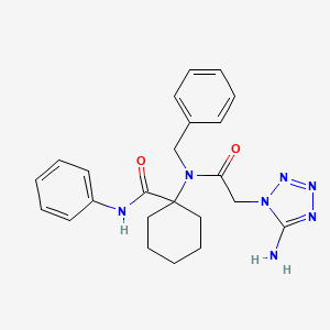molecular formula C23H27N7O2 B3557201 1-[2-(5-AMINO-1H-1,2,3,4-TETRAZOL-1-YL)-N-BENZYLACETAMIDO]-N-PHENYLCYCLOHEXANE-1-CARBOXAMIDE 