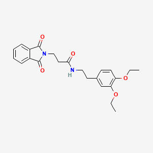molecular formula C23H26N2O5 B3557239 N-[2-(3,4-DIETHOXYPHENYL)ETHYL]-3-(1,3-DIOXO-2,3-DIHYDRO-1H-ISOINDOL-2-YL)PROPANAMIDE 