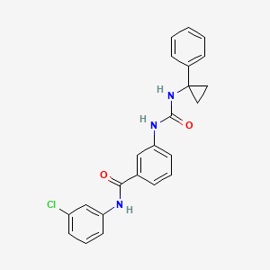 molecular formula C23H20ClN3O2 B3557263 N-(3-chlorophenyl)-3-{[(1-phenylcyclopropyl)carbamoyl]amino}benzamide 