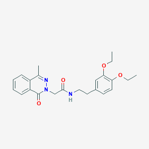 molecular formula C23H27N3O4 B3557320 N-[2-(3,4-DIETHOXYPHENYL)ETHYL]-2-(4-METHYL-1-OXO-1,2-DIHYDROPHTHALAZIN-2-YL)ACETAMIDE 