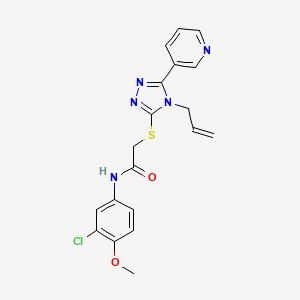 molecular formula C19H18ClN5O2S B3557643 N-(3-chloro-4-methoxyphenyl)-2-{[4-(prop-2-en-1-yl)-5-(pyridin-3-yl)-4H-1,2,4-triazol-3-yl]sulfanyl}acetamide 