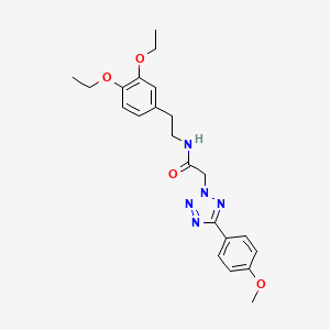 molecular formula C22H27N5O4 B3557648 N-[2-(3,4-DIETHOXYPHENYL)ETHYL]-2-[5-(4-METHOXYPHENYL)-2H-1,2,3,4-TETRAZOL-2-YL]ACETAMIDE 