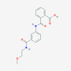 2-[(3-{[(2-Methoxyethyl)amino]carbonyl}anilino)-carbonyl]benzoic acid