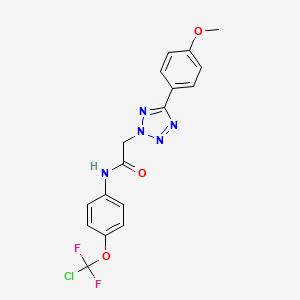 molecular formula C17H14ClF2N5O3 B3557665 N-[4-(CHLORODIFLUOROMETHOXY)PHENYL]-2-[5-(4-METHOXYPHENYL)-2H-1,2,3,4-TETRAZOL-2-YL]ACETAMIDE 