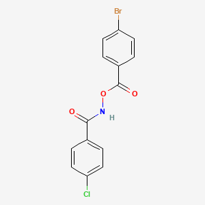 molecular formula C14H9BrClNO3 B3557874 N-{[(4-bromophenyl)carbonyl]oxy}-4-chlorobenzamide 