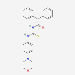 molecular formula C25H25N3O2S B3557928 N-{[4-(morpholin-4-yl)phenyl]carbamothioyl}-2,2-diphenylacetamide 