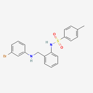 molecular formula C20H19BrN2O2S B3558113 N-(2-{[(3-Bromophenyl)amino]methyl}phenyl)-4-methylbenzene-1-sulfonamide 