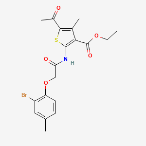 molecular formula C19H20BrNO5S B3558125 ethyl 5-acetyl-2-[2-(2-bromo-4-methylphenoxy)acetamido]-4-methylthiophene-3-carboxylate 