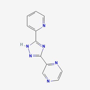 molecular formula C11H8N6 B3558141 2-[5-(pyridin-2-yl)-1H-1,2,4-triazol-3-yl]pyrazine CAS No. 36762-84-2