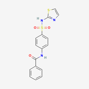 molecular formula C16H13N3O3S2 B3558199 N-[4-(1,3-thiazol-2-ylsulfamoyl)phenyl]benzamide 