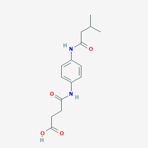 4-{4-[(3-Methylbutanoyl)amino]anilino}-4-oxobutanoic acid