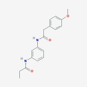 N-(3-{[2-(4-methoxyphenyl)acetyl]amino}phenyl)propanamide