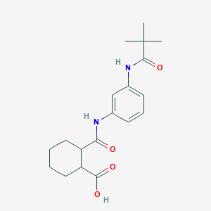 molecular formula C19H26N2O4 B355894 2-({3-[(2,2-Dimethylpropanoyl)amino]-anilino}carbonyl)cyclohexanecarboxylic acid CAS No. 940502-96-5