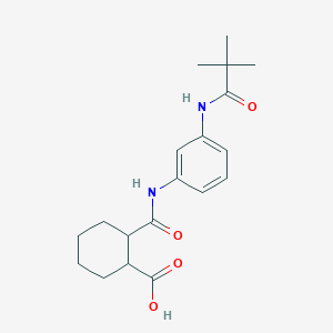 2-({3-[(2,2-Dimethylpropanoyl)amino]-anilino}carbonyl)cyclohexanecarboxylic acid