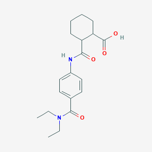 molecular formula C19H26N2O4 B355898 2-({4-[(Diethylamino)carbonyl]anilino}carbonyl)-cyclohexanecarboxylic acid CAS No. 940467-01-6