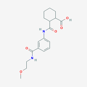molecular formula C18H24N2O5 B355903 2-[(3-{[(2-Methoxyethyl)amino]carbonyl}anilino)-carbonyl]cyclohexanecarboxylic acid CAS No. 940478-36-4
