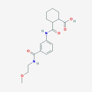 2-[(3-{[(2-Methoxyethyl)amino]carbonyl}anilino)-carbonyl]cyclohexanecarboxylic acid