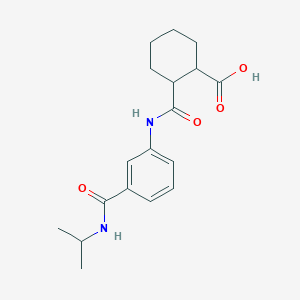 molecular formula C18H24N2O4 B355904 2-({3-[(Isopropylamino)carbonyl]anilino}carbonyl)-cyclohexanecarboxylic acid CAS No. 940495-04-5