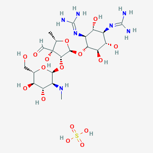 molecular formula (C₂₁H₃₉N₇O₁₂)₂ · 3H₂SO₄ B000356 Streptomycin sulfate CAS No. 3810-74-0