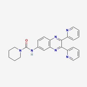molecular formula C24H22N6O B3560580 N-(2,3-dipyridin-2-ylquinoxalin-6-yl)piperidine-1-carboxamide 