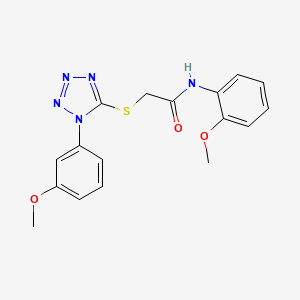molecular formula C17H17N5O3S B3560823 N-(2-methoxyphenyl)-2-{[1-(3-methoxyphenyl)-1H-tetrazol-5-yl]thio}acetamide 
