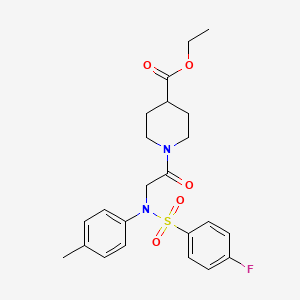 molecular formula C23H27FN2O5S B3561290 ethyl 1-[N-[(4-fluorophenyl)sulfonyl]-N-(4-methylphenyl)glycyl]-4-piperidinecarboxylate 
