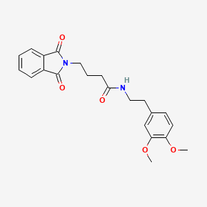 molecular formula C22H24N2O5 B3561383 N-[2-(3,4-dimethoxyphenyl)ethyl]-4-(1,3-dioxo-1,3-dihydro-2H-isoindol-2-yl)butanamide 