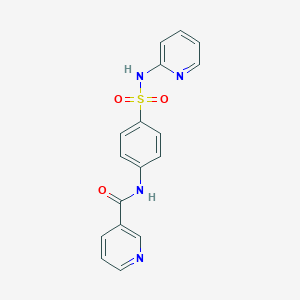 molecular formula C17H14N4O3S B3562318 N-{4-[(2-pyridinylamino)sulfonyl]phenyl}nicotinamide 