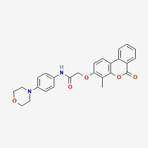 molecular formula C26H24N2O5 B3562730 2-({4-METHYL-6-OXO-6H-BENZO[C]CHROMEN-3-YL}OXY)-N-[4-(MORPHOLIN-4-YL)PHENYL]ACETAMIDE 