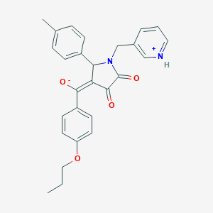 B356275 (E)-[2-(4-methylphenyl)-4,5-dioxo-1-(pyridin-1-ium-3-ylmethyl)pyrrolidin-3-ylidene]-(4-propoxyphenyl)methanolate CAS No. 636989-56-5