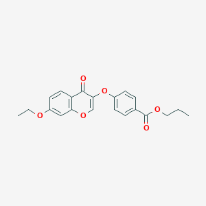 molecular formula C21H20O6 B356276 propyl 4-[(7-ethoxy-4-oxo-4H-chromen-3-yl)oxy]benzoate CAS No. 844448-67-5