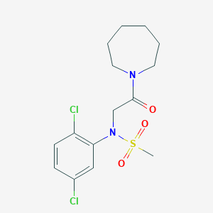 molecular formula C15H20Cl2N2O3S B3562779 N-[2-(1-azepanyl)-2-oxoethyl]-N-(2,5-dichlorophenyl)methanesulfonamide 