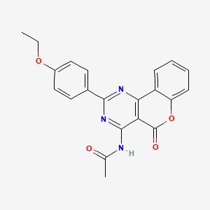 molecular formula C21H17N3O4 B3562797 N-[2-(4-ethoxyphenyl)-5-oxo-5H-chromeno[4,3-d]pyrimidin-4-yl]acetamide 